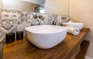 Waschbecken in Schweriner Ferienwohnung