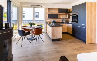 Wohnzimmer in der Ferienwohnung am Hangar 19