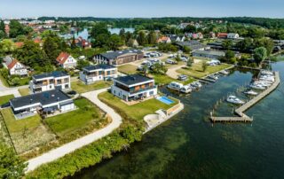 Luftbild des Hangar 19 in Schwerin